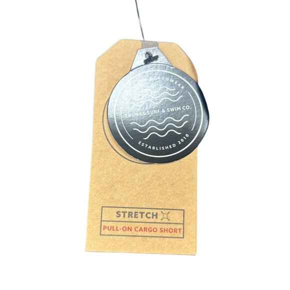 Trunks Surf‎ & Swim Men's XXL Black 9" Stretch Pull-On Cargo Shorts With Pockets - Picture 3 of 9